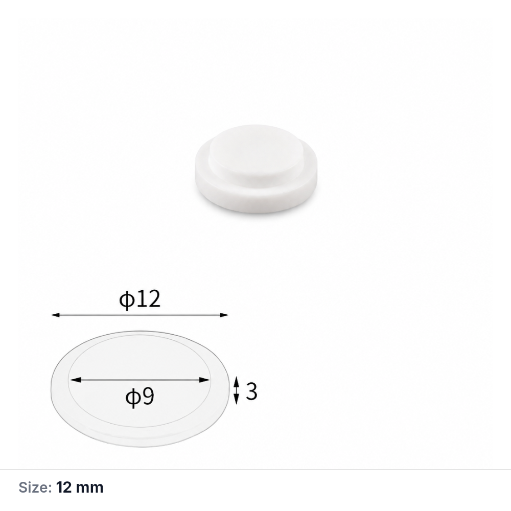 (MQAAC058) Inner-fitting Alumina Crucible Lid, Ø12 × 3 mm