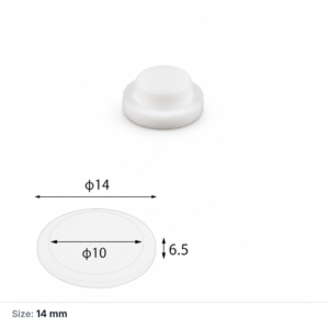 (MQAAC059) Inner-fitting Alumina Crucible Lid, Ø14 × 6.5 mm
