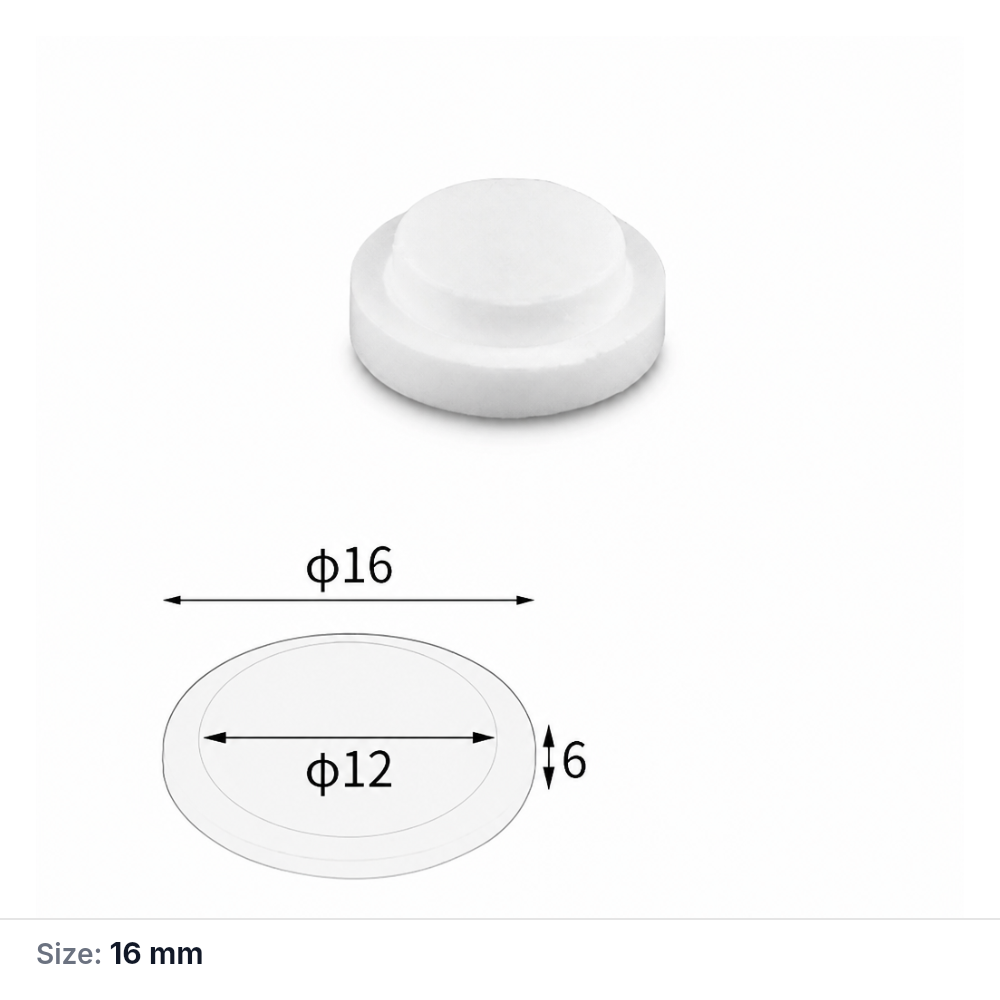 (MQAAC060) Inner-fitting Alumina Crucible Lid, Ø16 × 6 mm