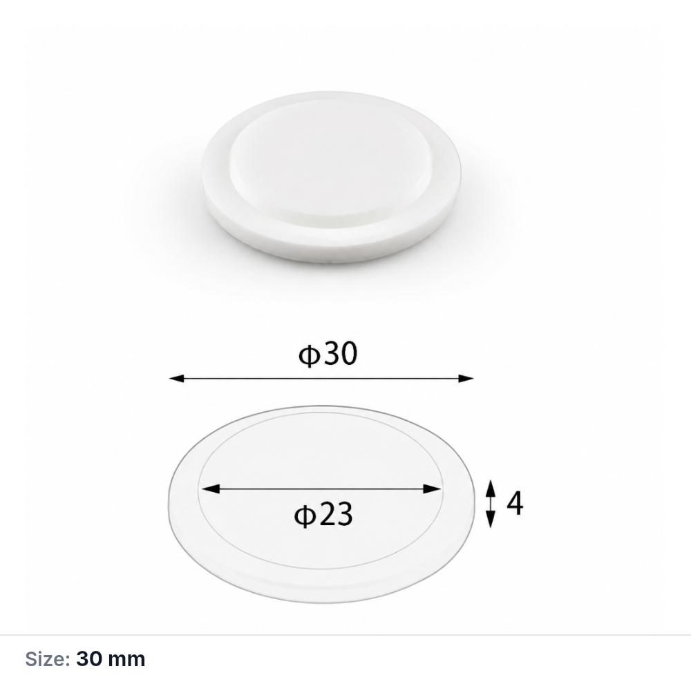 (MQAAC063) Inner-fitting Alumina Crucible Lid, Ø30 × 4 mm