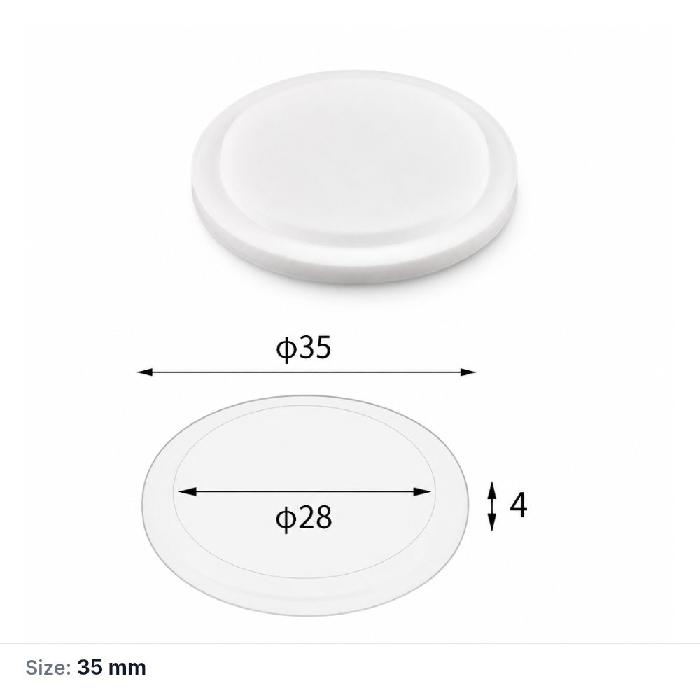 (MQAAC064) Inner-fitting Alumina Crucible Lid, Ø35 × 4 mm