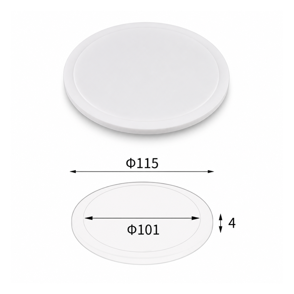(MQAAC068) Inner-fitting Alumina Crucible Lid, Ø115 × 4 mm