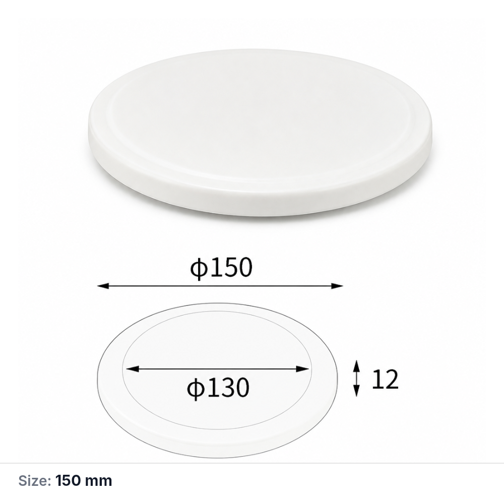 (MQAAC069) Inner-fitting Alumina Crucible Lid, Ø150 × 12 mm