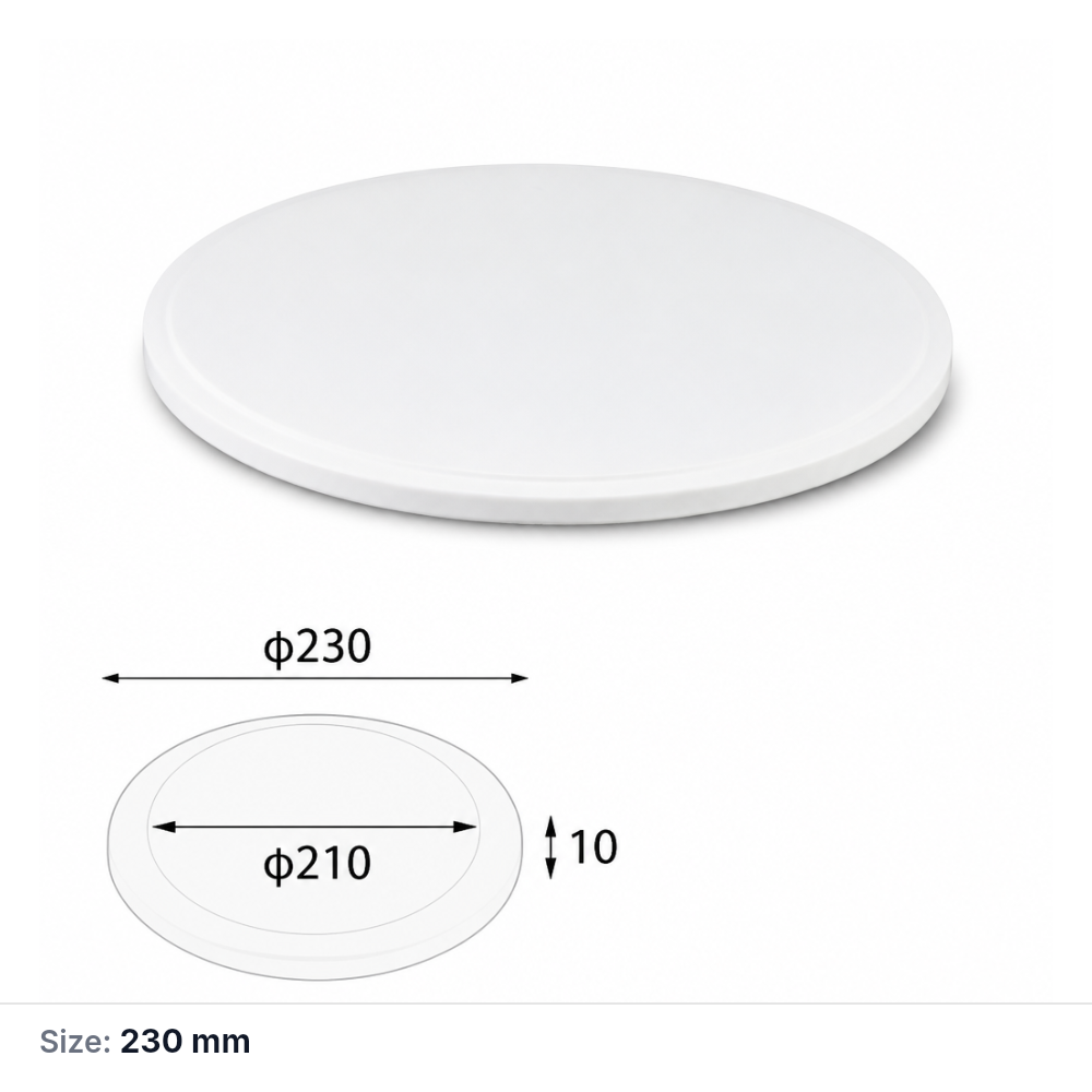 (MQAAC070) Inner-fitting Alumina Crucible Lid, Ø230 × 10 mm