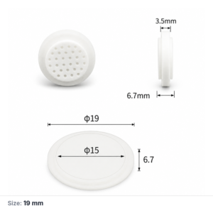 (MQAAC075) Perforated Alumina Crucible Lid, Ø19 × 6.7 mm