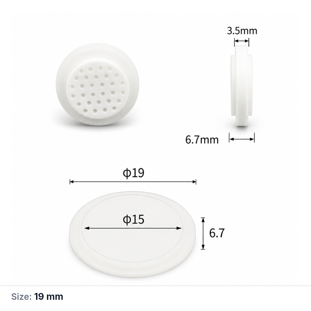 (MQAAC075) Perforated Alumina Crucible Lid, Ø19 × 6.7 mm