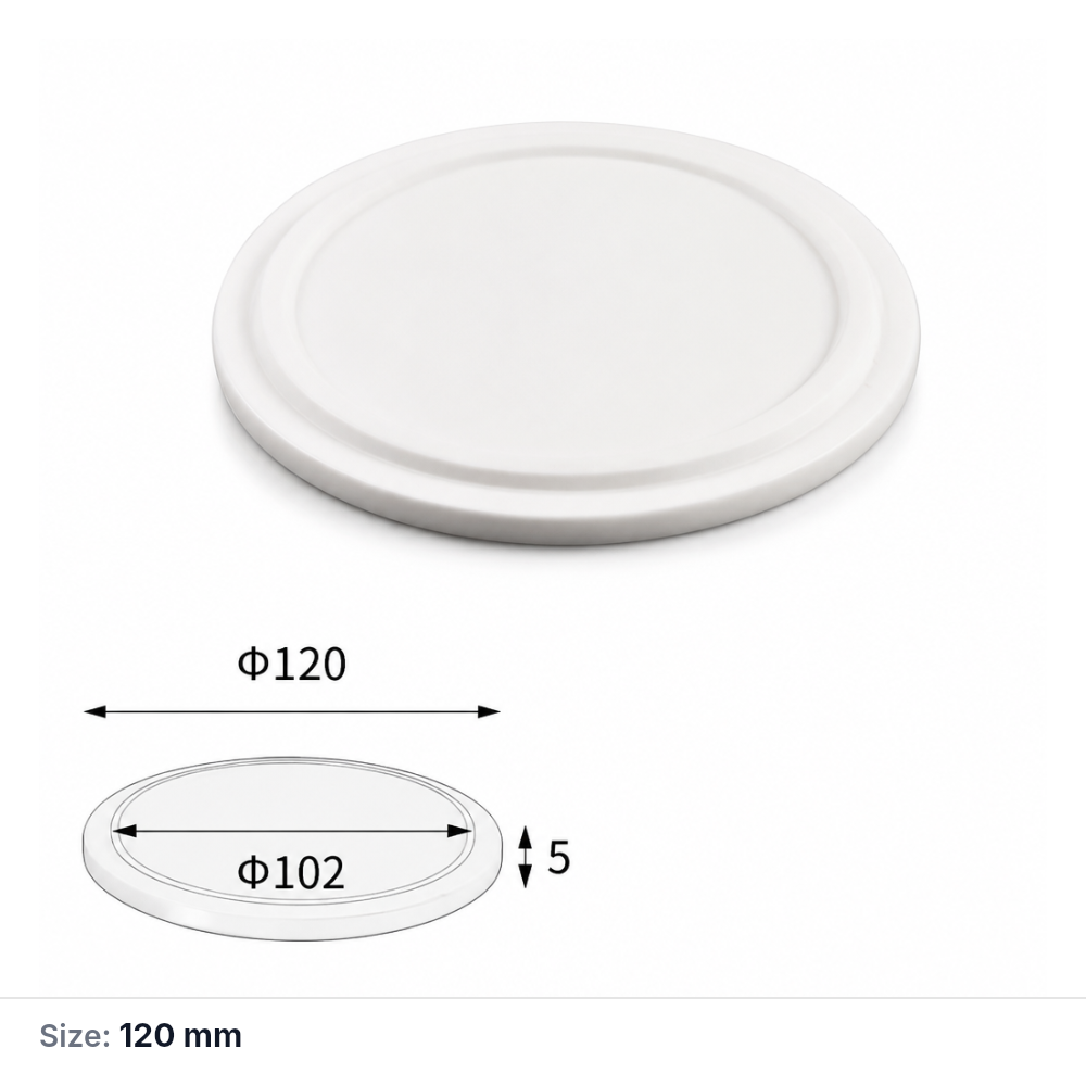 (MQAAC076) Inner-fitting Alumina Crucible Lid, Ø120 × 5 mm