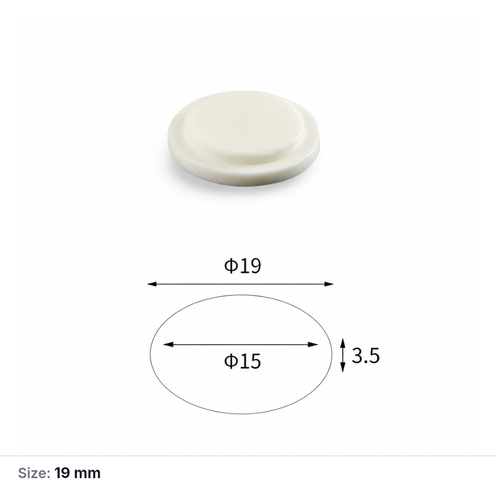 (MQAAC078) Inner-fitting Alumina Crucible Lid, Ø19 × 3.5 mm