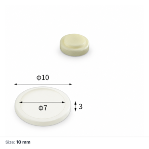 (MQAAC082) Inner-fitting Alumina Crucible Lid, Ø10 × 3 mm