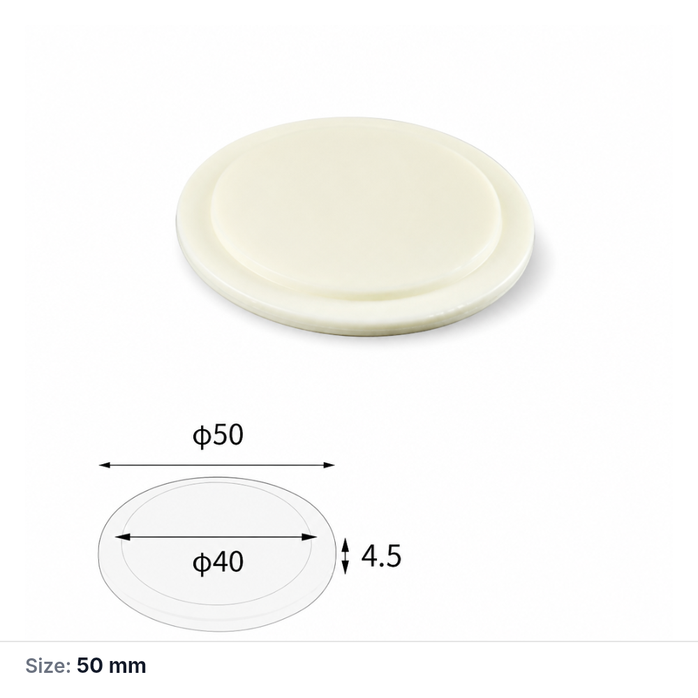 (MQAAC083) Inner-fitting Alumina Crucible Lid, Ø50 × 4.5 mm