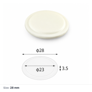 (MQAAC084) Inner-fitting Alumina Crucible Lid, Ø28 × 3.5 mm
