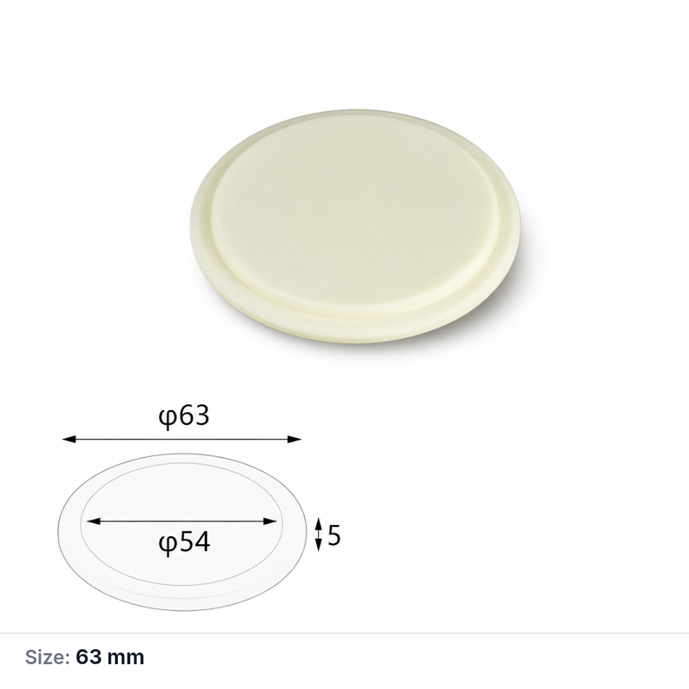 (MQAAC088) Inner-fitting Alumina Crucible Lid, Ø63 × 5 mm