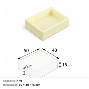 (MQABO205) Rectangular Alumina Boat, 50 × 40 × 15 mm, 17 mL