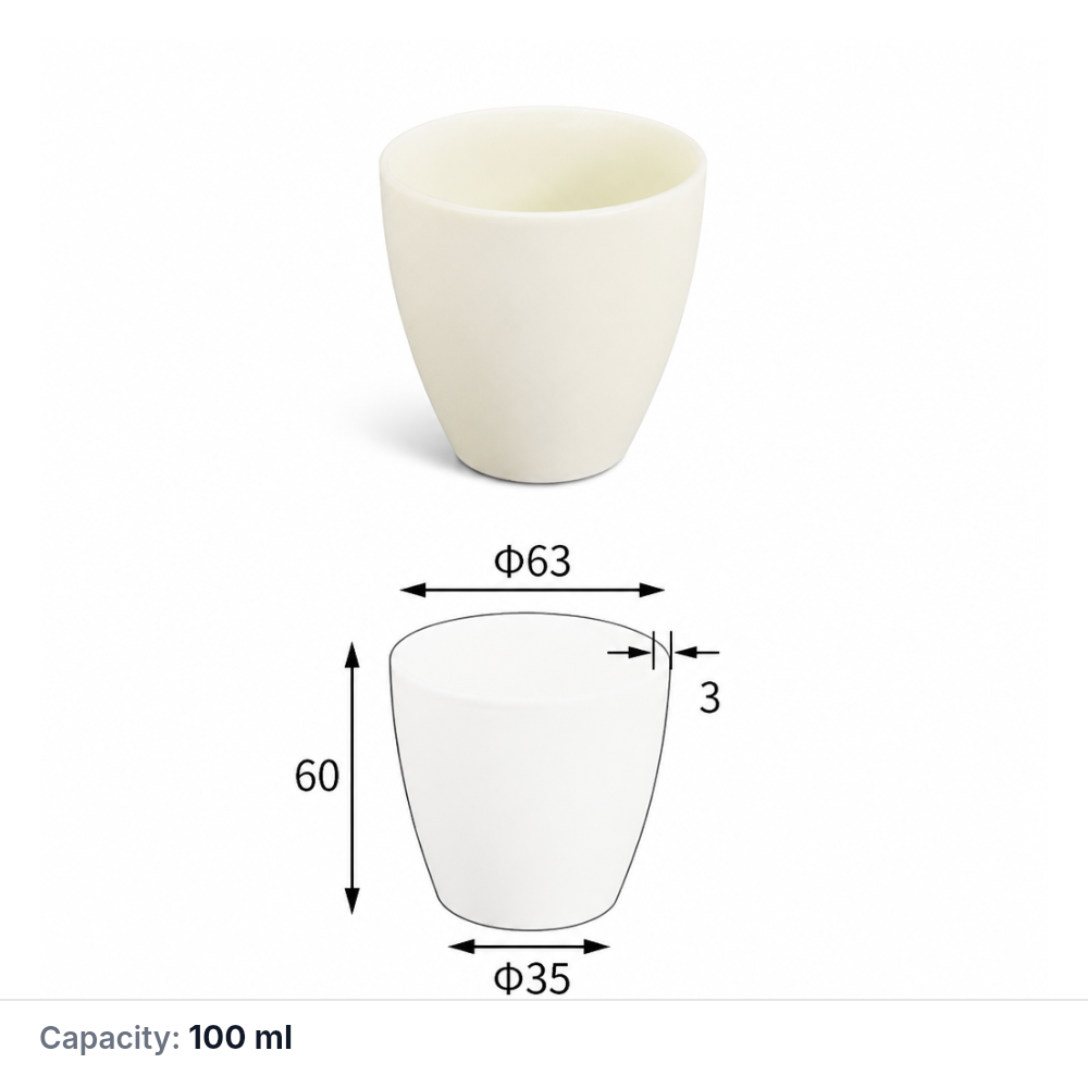 (MQACR117) Arc-shaped Alumina Crucible, 100 mL