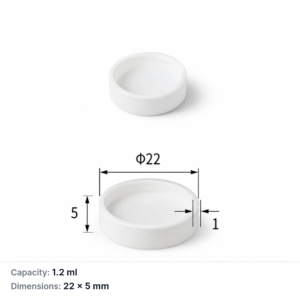 (MQACR439) Cylindrical Alumina Crucible, Ø22 × 5 mm, 1.2 mL
