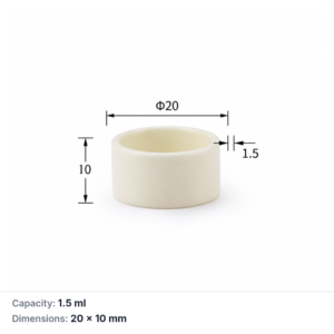 (MQACR471) Cylindrical Alumina Crucible, Ø20 × 10 mm, 1.5 mL