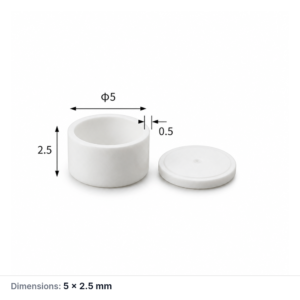 (MQACR491) Alumina Thermal Analysis Crucible with Lid, Ø5 × 2.5 mm