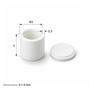 (MQACR493) Alumina Thermal Analysis Crucible with Lid, Ø5 × 5 mm