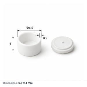 (MQACR496) Alumina Thermal Analysis Crucible with Lid, Ø6.5 × 4 mm