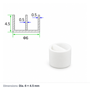 (MQACR503) Alumina Thermal Analysis Crucible, Ø6 × 4.5 mm, 78 µL