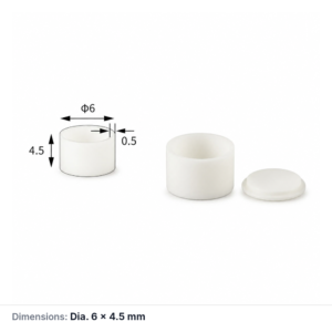 (MQACR517) Alumina Thermal Analysis Crucible with Lid, Ø6 × 4.5 mm, 78 µL