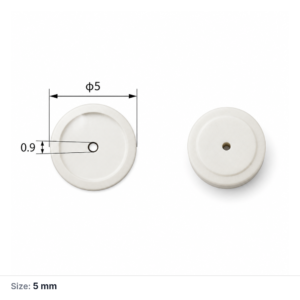 (MQACR520) Alumina Thermal Analysis Crucible Lid, Ø5 × 0.8 mm, Central Vent