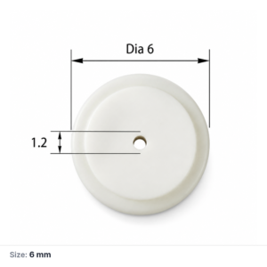 (MQACR521) Alumina Thermal Analysis Crucible Lid, Ø6 × 0.9 mm, Central Vent
