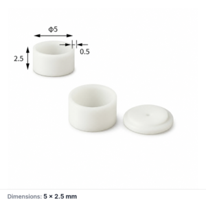 (MQACR524) Alumina Thermal Analysis Crucible with Lid, Ø5 × 2.5 mm