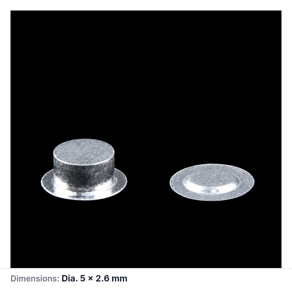 (MQACR527) Aluminum Thermal Analysis Crucible with Lid, Ø5 × 2.6 mm