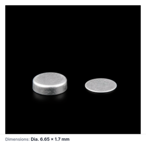 (MQACR528) Aluminum Thermal Analysis Crucible with Lid, Ø6.65 × 1.7 mm