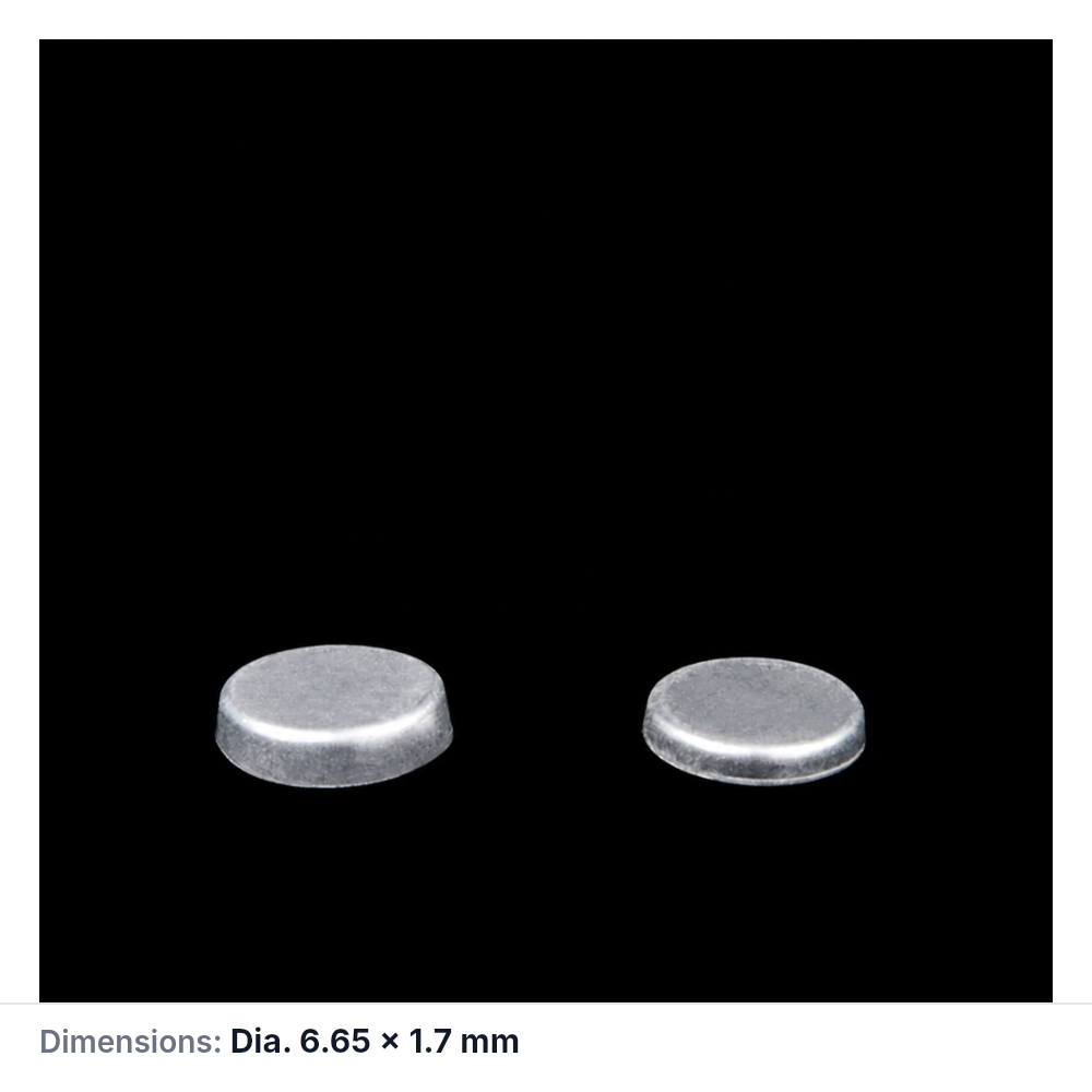 (MQACR530) Aluminum Thermal Analysis Crucible with Lid, Ø6.65 × 1.7 mm