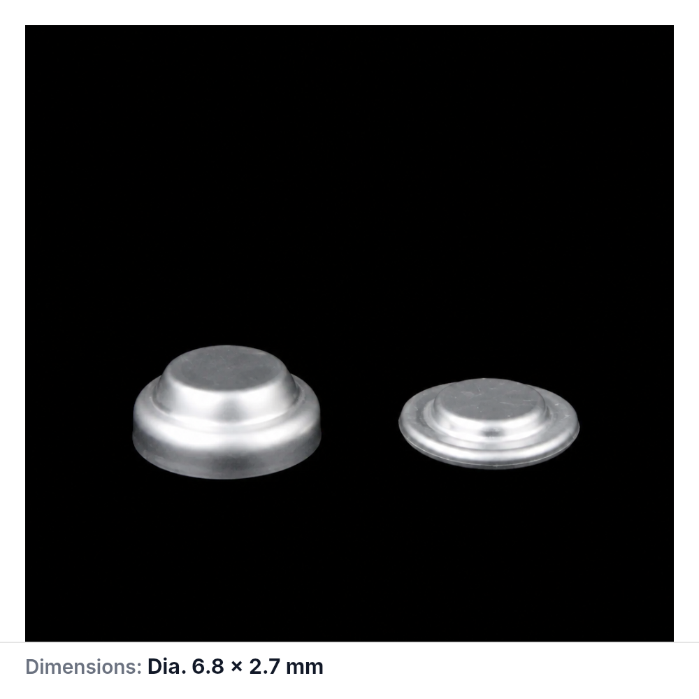 (MQACR531) Aluminum Thermal Analysis Crucible with Lid, Ø6.8 × 2.7 mm