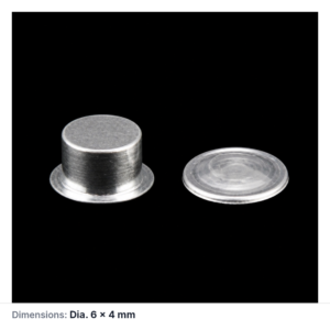 (MQACR534) Aluminum Thermal Analysis Crucible with Lid, Ø6 × 4 mm