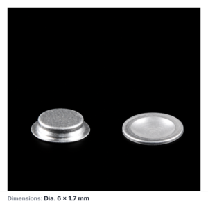 (MQACR535) Aluminum Thermal Analysis Crucible with Lid, Ø6 × 1.7 mm