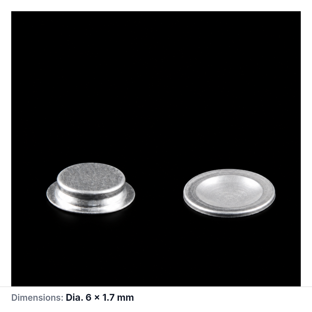 (MQACR535) Aluminum Thermal Analysis Crucible with Lid, Ø6 × 1.7 mm