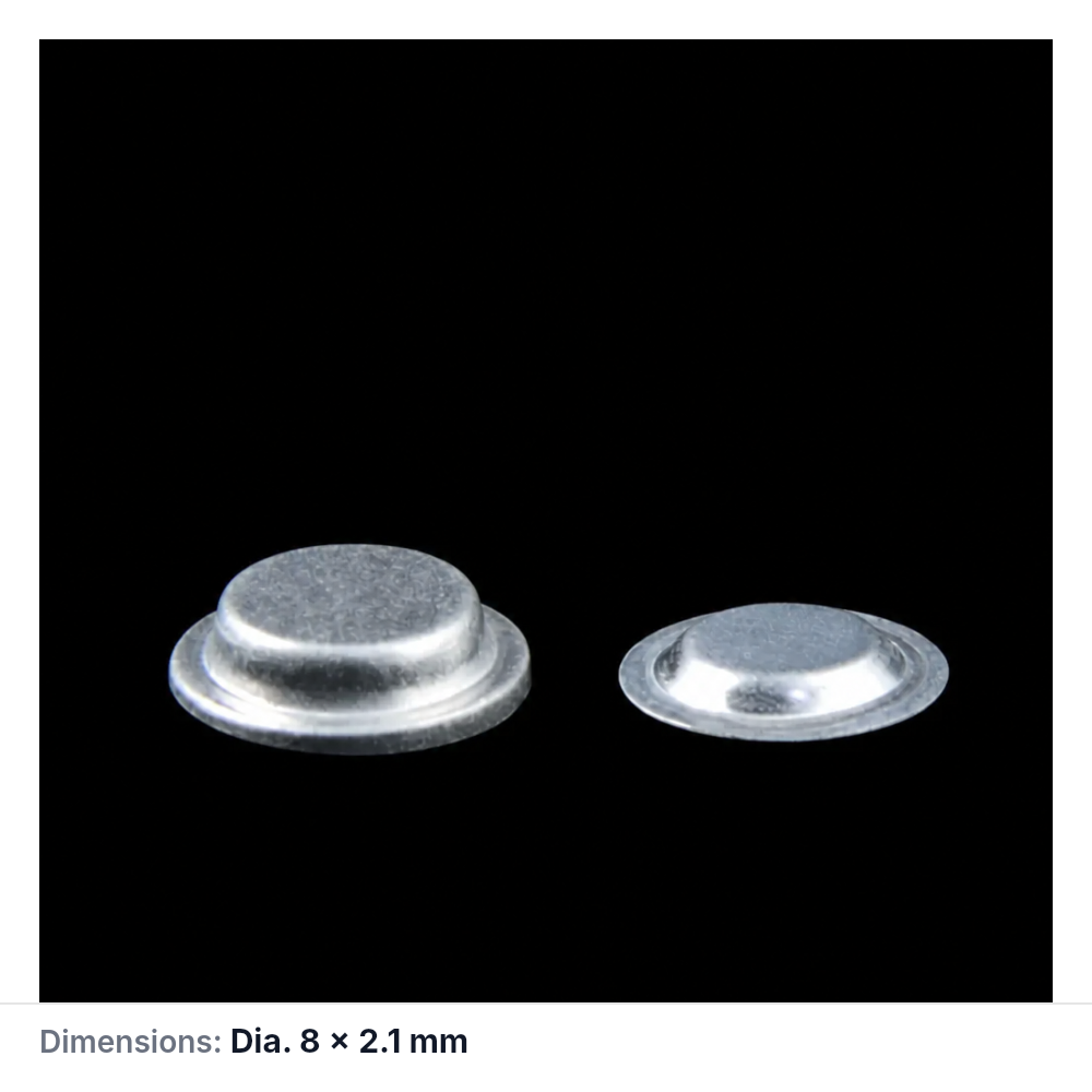 (MQACR537) Aluminum Thermal Analysis Crucible with Lid, Ø8 × 2.1 mm