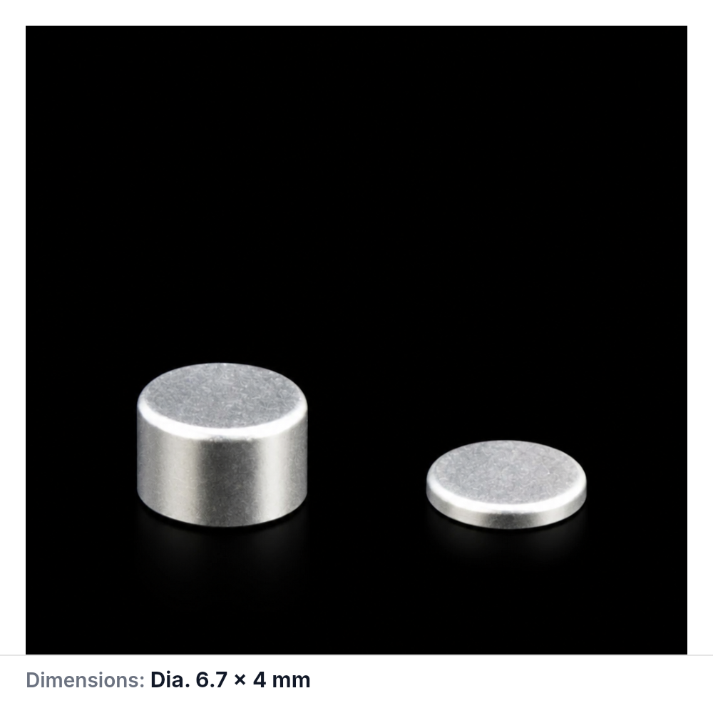 (MQACR538) Aluminum Thermal Analysis Crucible with Lid, Ø6.7 × 4 mm