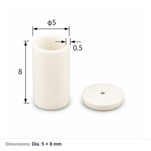 (MQACR541) Alumina Thermal Analysis Crucible with Lid, Ø5 × 8 mm, 100 µL