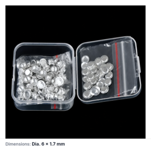 (MQACR542) Aluminum Thermal Analysis Crucible with Lid, Ø6 × 1.7 mm, Pack of 100 Sets