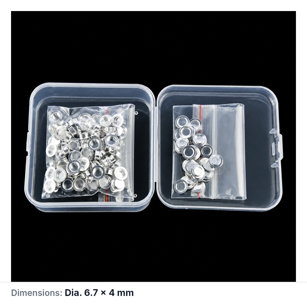 (MQACR543) Aluminum Thermal Analysis Crucible with Lid, Ø6.7 × 4 mm, Pack of 100 Sets