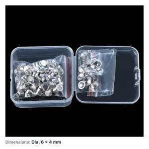 (MQACR551) Aluminum Thermal Analysis Crucible with Lid, Ø6 × 4 mm, Pack of 100 Sets