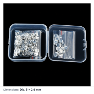 (MQACR552) Aluminum Thermal Analysis Crucible with Lid, Ø5 × 2.6 mm, Pack of 100 Sets