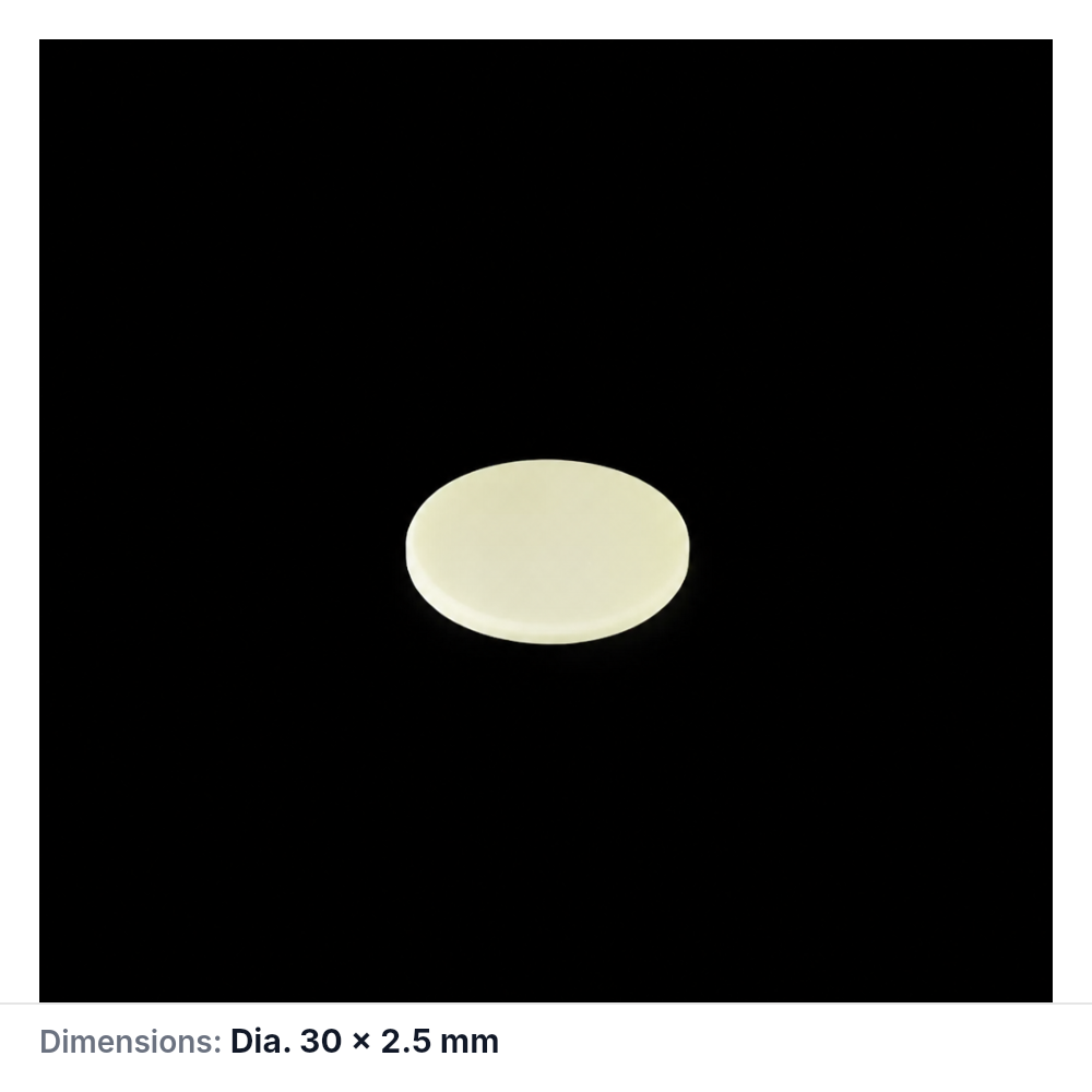(MQACR633) Alumina Disc, Ø30 × 2.5 mm