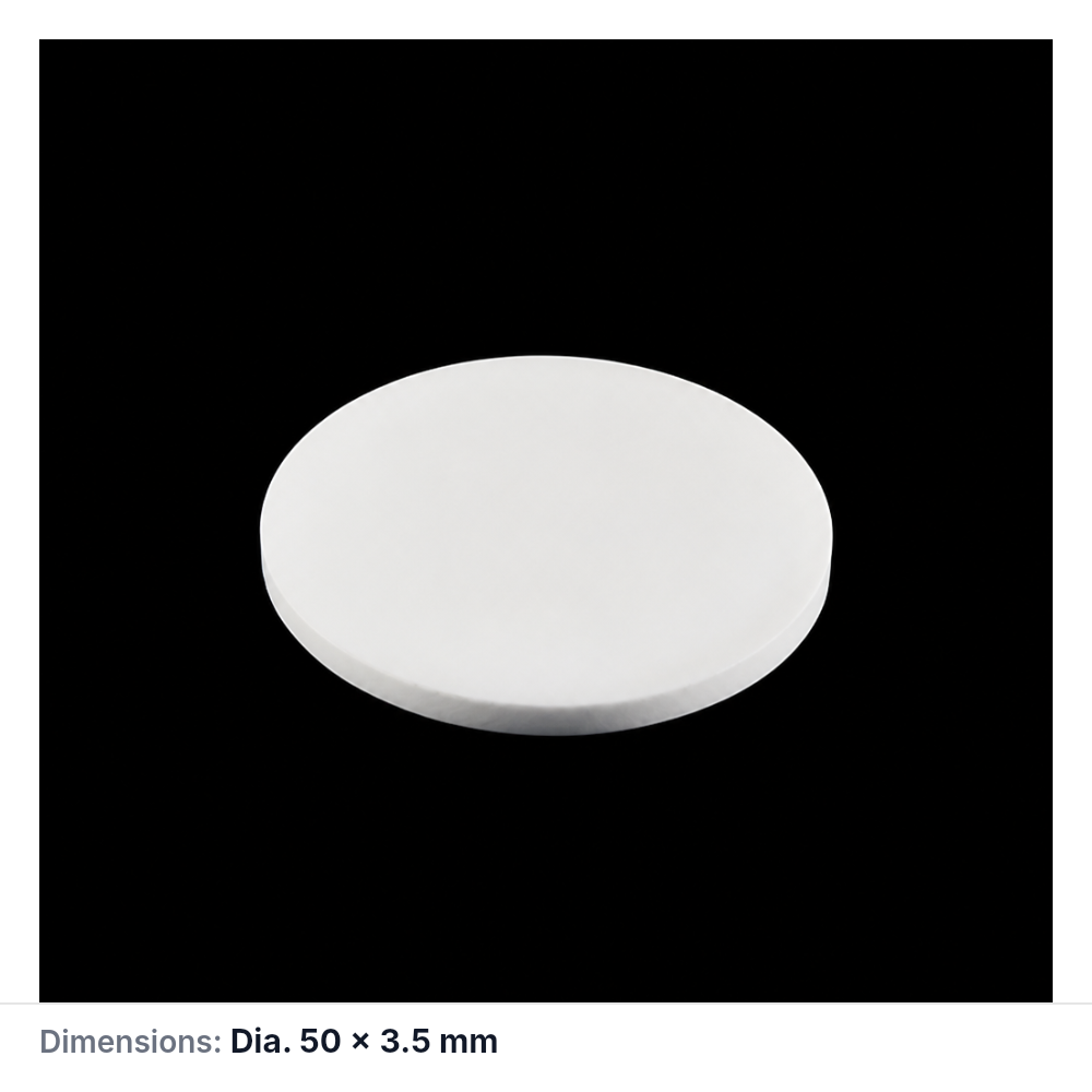 (MQACR649) Alumina Disc, Ø50 × 3.5 mm