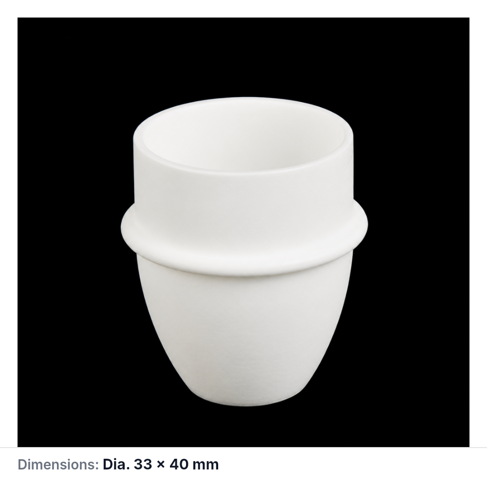 (MQACR668) Alumina Volatile Matter Crucible, Ø33 × 40 mm