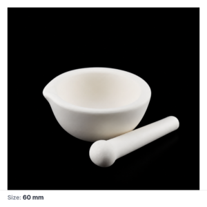 (MQAMO001) Alumina Mortar and Pestle, Ø60 × 25 mm