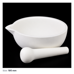 (MQAMO005) Alumina Mortar and Pestle, Ø195 × 70 mm