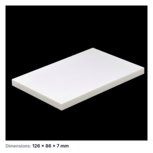 (MQAPS001) Rectangular Alumina Setter Plate, 126 × 86 × 7 mm