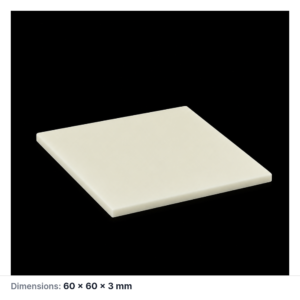 (MQAPS002) Square Alumina Setter Plate, 60 × 60 × 3 mm