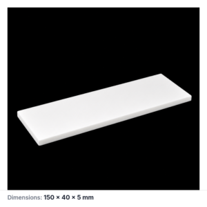 (MQAPS004) Rectangular Alumina Setter Plate, 150 × 40 × 5 mm